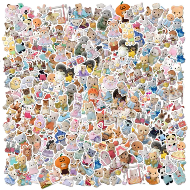 100/200pcs%20Kawaii%20Calico%20Critters%20Stickers%20Cute%20Laptop%20Scrapbook%20Graffiti%20Decals%20Skateboard%20Handheld%20%20Aesthetic%20Sticker%20Toys%20-%20Image%202