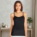 Cotton Tank Top Vest For Women Comfortable Casual Everyday Innerwear Soft Stretchable Fabric For All Day Comfort Black. 