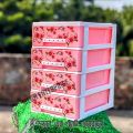 12" inc 4 Drawer Mini Organizer / Wardrobe - Pink. 