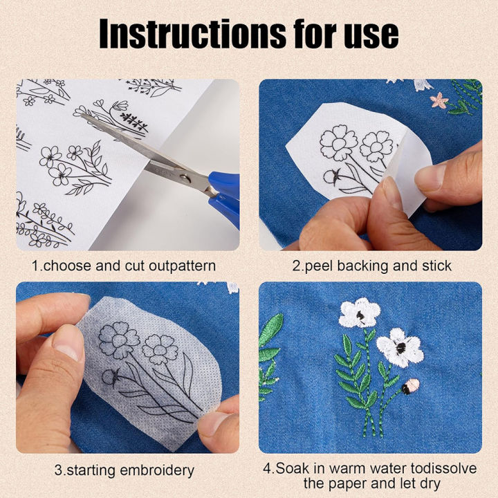 2PC%20Floral%20Print%20Water-Soluble%20Underlay%20Embroidery%20Patterns%20for%20DIY%20Craft%20And%20Sewing%20Projects%20-%20Image%204