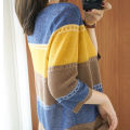 Women knitted Three Quarter Sleeve Sweater Female Striped Thin Hollow Out O-neck Pullover Ladies Loose Streetwear Tops.