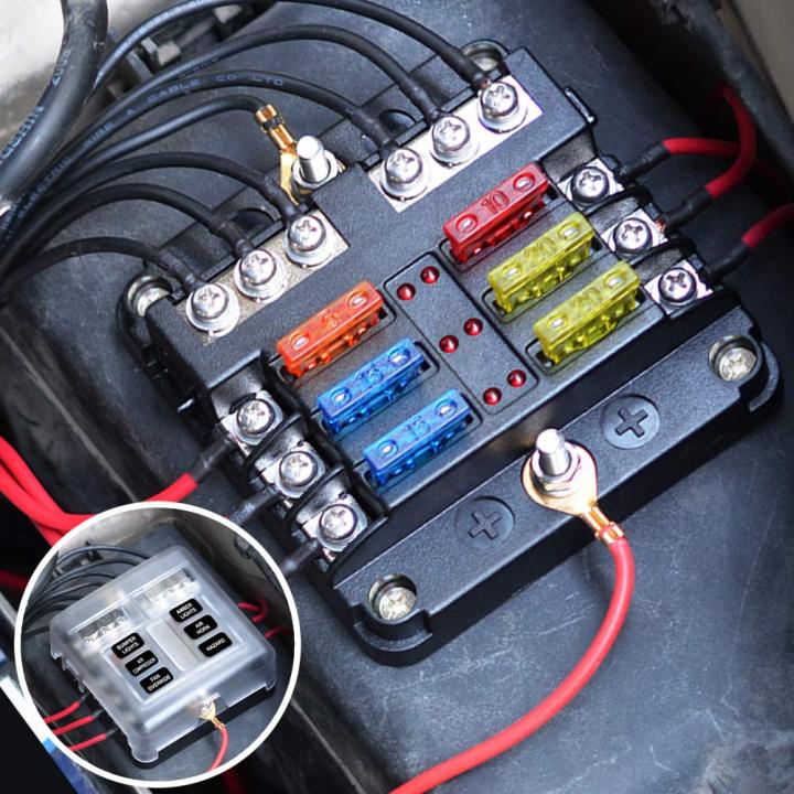 12V%20Fuse%20Block%206%20Way%20with%20LED%20Indicator%20Light%2012%20Volt%20Fuse%20Box%20ATO/ATC%20Marine%20Fuse%20Panel%20Waterproof%2024V%20For%20Automotive%20Boat%20Car%20-%20Image%203