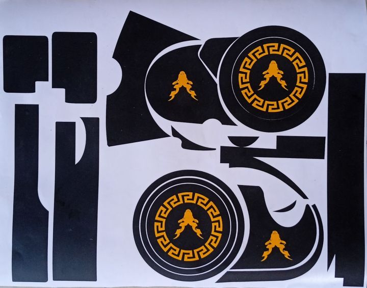 Fancy PVC Engine Stickers For all 70cc Bikes
