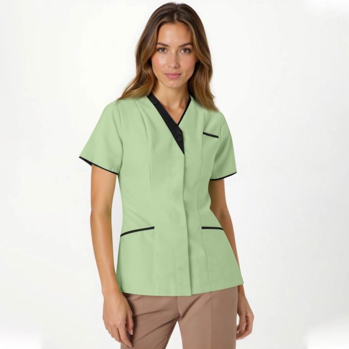 Women's%20Fashion%20Solid%20Colour%20V-Neck%20Short%20Sleeve%20Overalls%20With%20Pockets%20Basic%20Summer%20Lightweight%20Comfoy%20Tops%20-%20Image%204