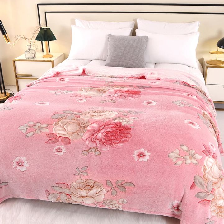 1pc%20Floral%20Style%20Warm%20Bedspread%20Fleece%20Blanket%20Plaid%20Travel%20Shawl%20Sofa%20Nap%20Blanket%20Home%20Bedsheet%20Manta%2070X100cm%20Suitable%20For%20Pet%20-%20Image%205
