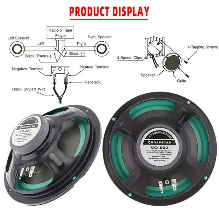 1pc%204/5/6.5-inch%20Universal%20Coaxial%20Car%20Speakers,%20High-Fidelity%20Car%20Audio%20System,%20Full-Range%20Subwoofer%20Enhances%20In-Car%20Sound.%20-%20Image%204
