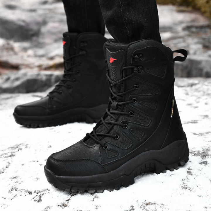 Men%20Motorcycle%20Tactical%20Boots%20Lace%20Up%20Women%20Army%20Warm%20Comfortable%20Climbing%20Hiking%20Shoes%20Plush%20Unisex%20Hunting%20Boots%20High%20Quality%20-%20Image%204