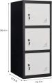 Metal Lockers with 3 Doors for Employees, 3-Tier Storage Locker, Vertical Small Locker, Locker Cabinet with Keys, Vertical Metal Cabinet for Home Office, Gym, School, Room Organizer. 