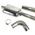 1Pc 60-300cm Car Air Diesel Parking Heater Stainless Steel Spiral Exhaust Pipe Gas Vent Hose Tailpipe Automobile Accessories.