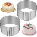 Adjustable Cake Ring Mold Stainless Steel Round Baking Ring Telescopic Mousse Cake Ring DIY Pastry Cooking Supplies Cake Tools. 