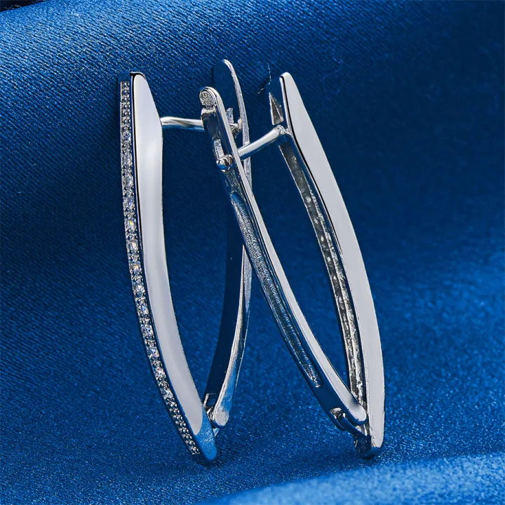 1%20pair%20of%20925%20sterling%20silver%2031mm%20V-shaped%20zircon%20hoop%20earrings%20for%20women%20jewelry%20%20accessories%20party%20charm%20-%20Image%203