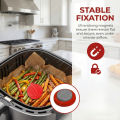 Air Fryer Silicone Magnet Clips (Upgraded) - Heat-Resistant Safety Buckles to Secure Parchment Liners | Prevent Paper Burning. 