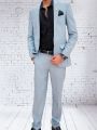 Mens Blazer Suit Stitched Solid Color. 