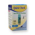 QUICK CHECK Blood Glucose Monitor Test Strips/Diabetics Machine Test Strips/Glucometer Strip - 25 pcs. 