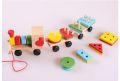 Wooden Colorful Shapes Train - 4 Shapes with different colours for learning and development of toddler and kids of preschool. 