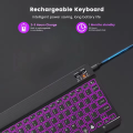 Mini Bluetooth Keyboard RGB Wireless Keyboard 10 inch Backlit Keyboard Backlight Touchpad Keyboard for IOS Android Windows iPad. 