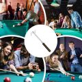 Stainless Steel Telescopic Billiards Pool Cue Removable Bridge Head Anti-Slip Retractable Billiard Bridge Stick Golden. 