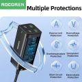 Rocoren GaN 5 100W 4 ports Desktop Charger 4.0 QC 3.0 PD USB-C Type C USB Fast Charging. 