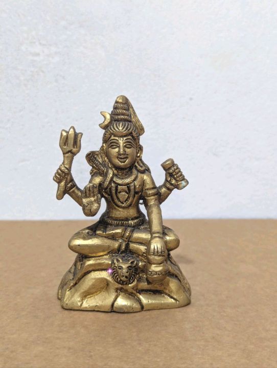 Brass Hindu God Statue For Home Decorations - 11 cm - 590 gm