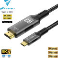 USB C to HDMI Cable 8K@60Hz 4K@120Hz Type C to HDMI-Compatible HDTV Cable for TV Converter MacBook Air iPad USB-C HDMI Adapter. 