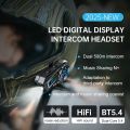 Q30 Pro Summer Motorcycle Helmet Bluetooth Intercom   LED HD Digital Display Music Sharing Intercom Distance 500 Meters. 