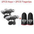 X8 Mobile Game Trigger For PUBG Phone Gaming 6 Finger Trigger Sensitive Shoot Phone Game Trigger L1 R1 Aim Keys Game Controller.