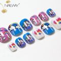 12 / 24 Pcs Kids Short Clear False Nails Press on Nails for Kids -   Children Fake Nails Kids Girls Stick on Nails for Kids Full Cover Cute Pre-Glue Acrylic Fake  Kits Sets . 