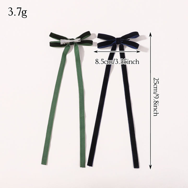 20Pcs%20random%20color%20nylon%20ribbon%20hair%20bows%20hairclips%20girls%20ponytail%20hairgripes%20simple%20fashion%20head%20clips%20Long%20tassel%20hair%20clip%20-%20Image%206