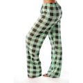 2024 New Sleep Pants Women Plaid Pattern High Elasticity Wide Legs Loose Ladies Pajama Pant Trousers Wear-Resistant For Home. 