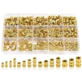 M2-M10 Knurled Threaded Inserts Kit - Brass & Copper Nuts for 3D Printing, Hot Melt Embedment Nuts for DIY Projects.
