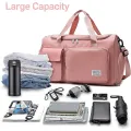 Travel bag / travel bag with dry wet seperation / Large Capacity Unisex Travel Duffel sports Bag. 