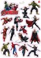 Marvel DC Marvel A5 uncut sticker, Avengers Spider-Man sticker Iron Man , Captain America. 