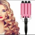 Hair Waver Curler, Professional Hair Curling Iron Wand, Curling Wand Curler, 3 Barrel Curling Iron Ceramic Fast Heating Hair Curler, Two Gear Temperature Control Hair Waver for Beachy/Frizz Free Waves. 