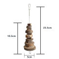 Cute Rabbit Roller Toys Natural Wooden Pine Dumbells Unicycle Bell Chew Toys for Bird Guinea Pigs Rat Small Pet Molars Supplies. 