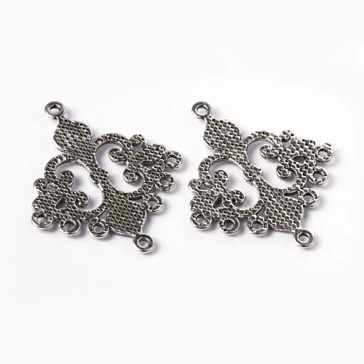10%20pc%20Antique%20Silver%20Tibetan%20Style%20Rhombus%20Chandelier%20Component%20Links%20for%20Dangle%20Earring%20Making%20Lead%20Free%20and%20Cadmium%20Free%20-%20Image%203