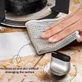 Thickened Cleaning Cloth, Kitchen Rag, Stainless Steel Cleaning Cloth, Suitable For Cleaning Kitchen Oil Stains/4-12pcs.