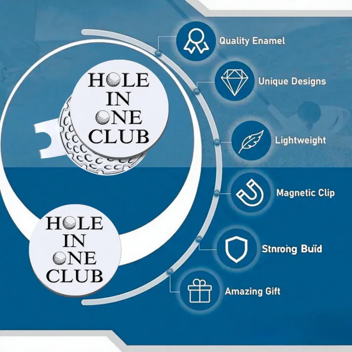 Hole%20in%20One%20Club%20Golf%20Ball%20Marker%20with%20Magnotic%20Hat%20Clip%20Funny%20Golf%20Gift%20for%20Men%20Woman%20golf%20hat%20clip%20-%20Image%203