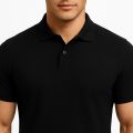 Men’s Solid Black Polo T-Shirt  Premium PK Cotton | Casual & Formal Wear. 
