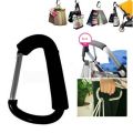 Large Carabiner Stroller Hooks Organizer Aluminum D Ring Spring Snap Keychain Clip Carry Handle for Hanging Purses Shopping Bags.