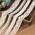 5Meter Roll White Cotton Embroidered Lace Net Ribbons Fabric Trim DIY Decorate Sewing Handmade Craft Materials Bow.
