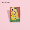 The Kiss Enamel Pins Gustav Klimt Abstract Oil Painting Works Brooches Lapel Badges Elegant Drawing Jewelry  For Art Friends. 