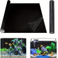 Black Aquarium Background Static Cling Fish Tank Backdrop PVC Film Shading Blackout Wallpaper Removable No Glue Waterproof Decor. 