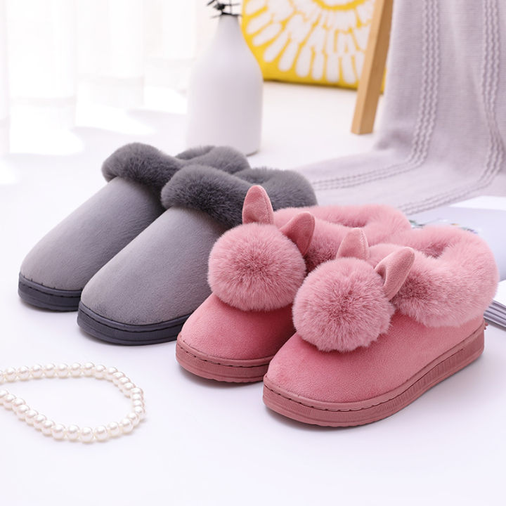 Winter%20Plush%20Slippers%20for%20Women%20&%20Men%20-%20Thick%20Sole%20Couple%20House%20Shoes,%20Cozy%20Faux%20Rabbit%20Fur%20Indoor%20Slides%20with%20Closed%20Back%20-%20Image%206