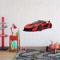 2 x 1 Feet Sports Car Self Adhesive Wall Sticker Kids Room Decor PVC Material. 