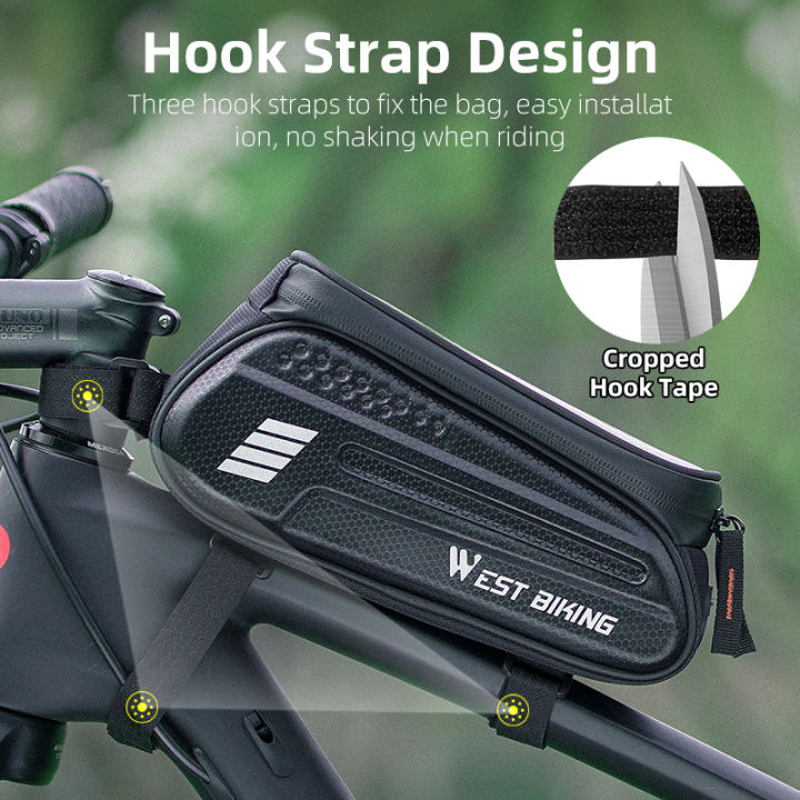 WEST%20BIKING%20Bicycle%20Bag%207.0%20Inch%20Bike%20Phone%20Touch%20Screen%20Bag%20EVA%20Hard%20Shell%20Water%20Repellent%20Front%20Frame%20Bags%20MTB%20Road%20Bike%20Bag%20-%20Image%206