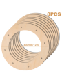 2/4/8Pcs Wooden Wreath Frames for Crafts Unfinished Wooden Craft Floral Hoop Rings DIY Christmas Garland Wood Hanging Decoration. 