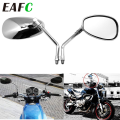 EAFC 1 Pair Motorcycle Electric Bike Mirror 10mm Aluminum Clear Glass for Honda Shadow Ace Spirit Magna VT750 Mirror. 