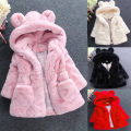 Winter baby girl clothing artificial fur jacket fleece hooded warm cotton clothing girl Parker coat children outdoor children's. 