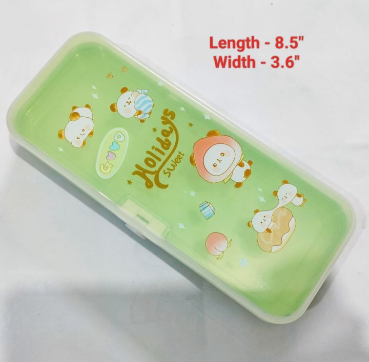 Pencil & Pen Box Cases Transparent Clear & Printed