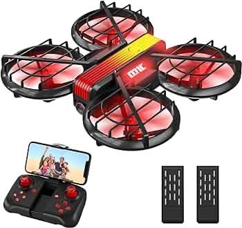 Mini Drone with Camera for Kids Adults,Cool Toys Gifts for Boys Girls Teenagers,FPV Skyquad Drone Small Hobby RC Quadcopter with Headless Mode,360° Flip and Propeller Full Protect for Beginners